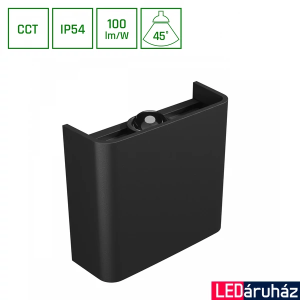 Kültéri Fali lámpa, fekete, 3000K-6500K szabályozható, beépített LED, 150 lm, CRI >90, 45°, SPECTRUM LED SLIP007015