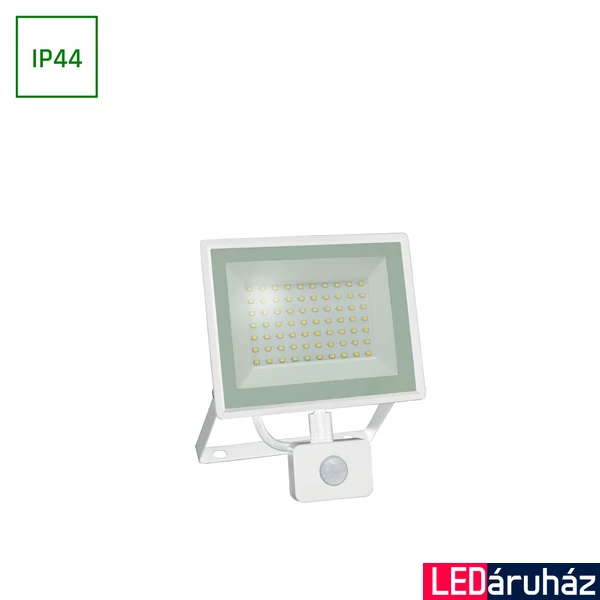 Kültéri Reflektor, mozgásérzékelős, fehér, 3000K melegfehér, beépített LED, 4300 lm, CRI >70, 100°, SPECTRUM LED SLI029055WW_CZUJNIK_PW