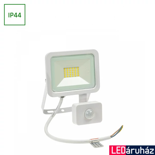 Kültéri Reflektor, mozgásérzékelős, fehér, 4000K melegfehér, beépített LED, 1750/1820 lm, CRI 80, 100°, SPECTRUM LED SLI029042NW_CZUJNIK