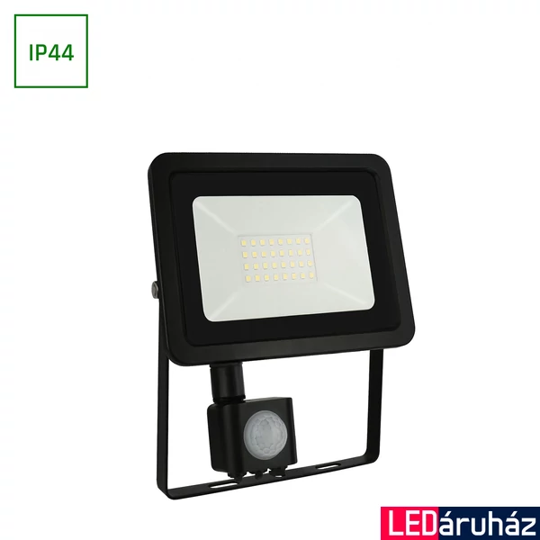 Kültéri Reflektor, mozgásérzékelős, fekete, 3000K melegfehér, beépített LED, 2600/2740 lm, CRI 80, 100°, SPECTRUM LED SLI029039WW_CZUJNIK