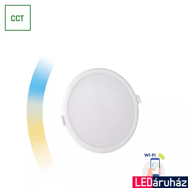 LED panel, fehér, 3000K-6500K szabályozható, beépített LED, 1150 lm, CRI 80, 120°, SPECTRUM LED SLI038016CCT