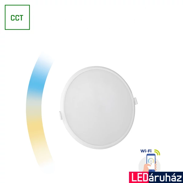 LED panel, fehér, 3000K-6500K szabályozható, beépített LED, 2000 lm, CRI 80, 120°, SPECTRUM LED SLI038017CCT