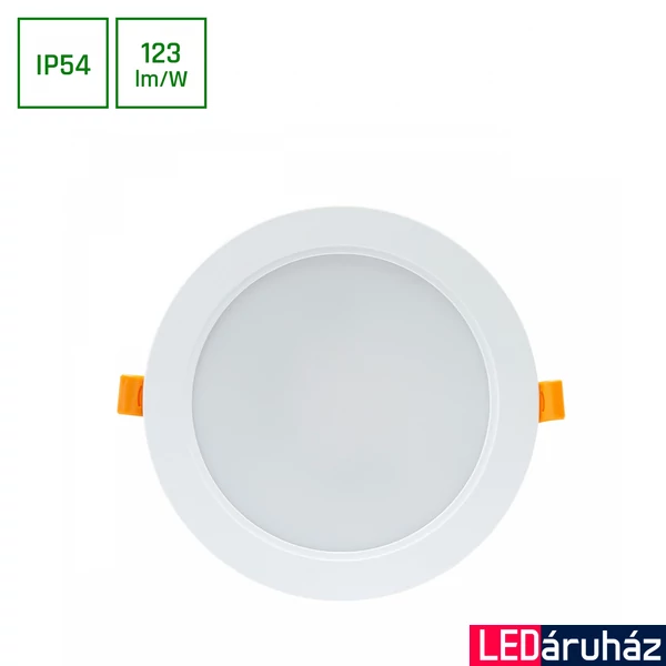 Mélysugárzó, fehér, 3000K melegfehér, beépített LED, 1600 lm, CRI 80, 110°, SPECTRUM LED SLI043008CW_PW