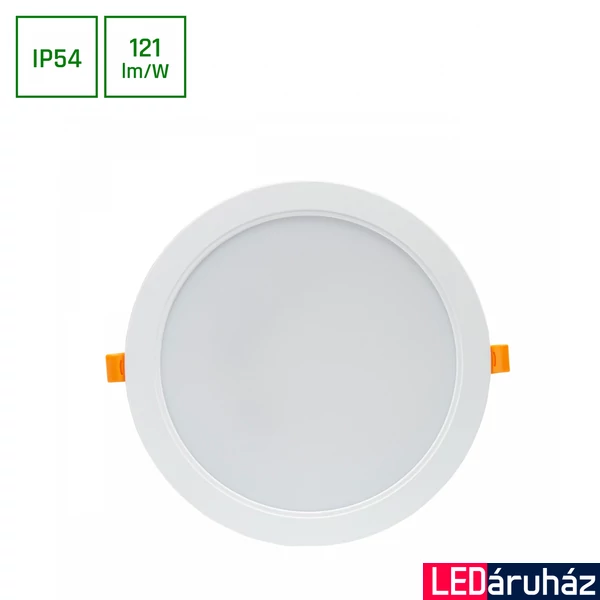 Mélysugárzó, fehér, 6000K melegfehér, beépített LED, 1900 lm, CRI 80, 110°, SPECTRUM LED SLI043009CW_PW