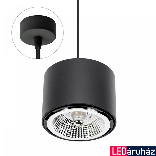 Sínre szerelhető lámpa, fekete, GU10, SPECTRUM LED SLIP005011_ZWIS