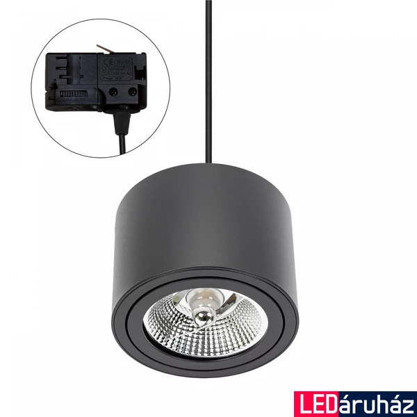 Sínre szerelhető lámpa, fekete, GU10, SPECTRUM LED SLIP005013_TRACK