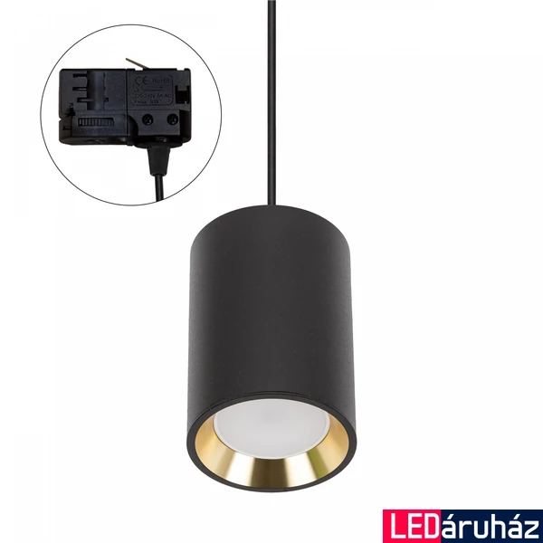 Sínre szerelhető lámpa, fekete, GU10, SPECTRUM LED SLIP005016_TRACK