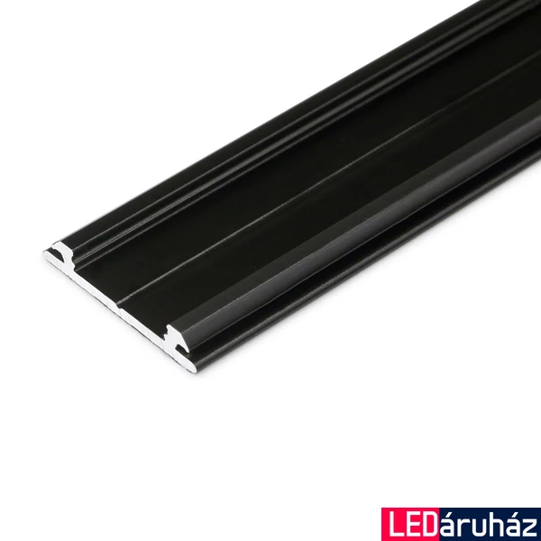 Topmet Arc12 alumínium hajlítható LED profil, fekete (előlap: C,D) - B2010002 - szálban