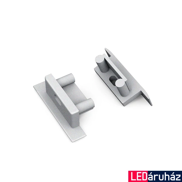 Topmet Begtin12 LED profil végzáró J előlaphoz, szögletes, ezüst - C8970040 - párban