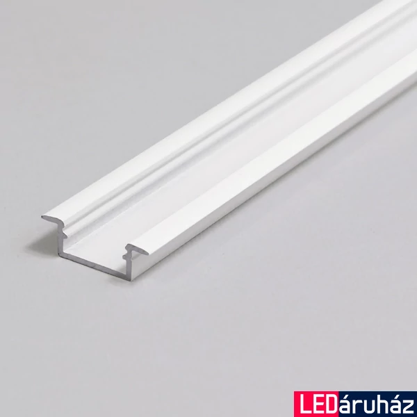 Topmet Begtin12 süllyesztett alumínium LED profil, fehér (előlap: J) - C8020001 - szálban