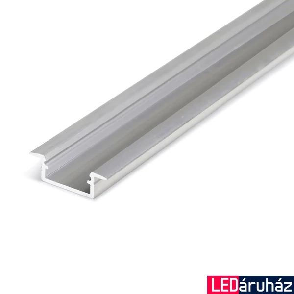 Topmet Begtin12 süllyesztett alumínium LED profil, natúr alu (előlap: J) - C8020000 - szálban