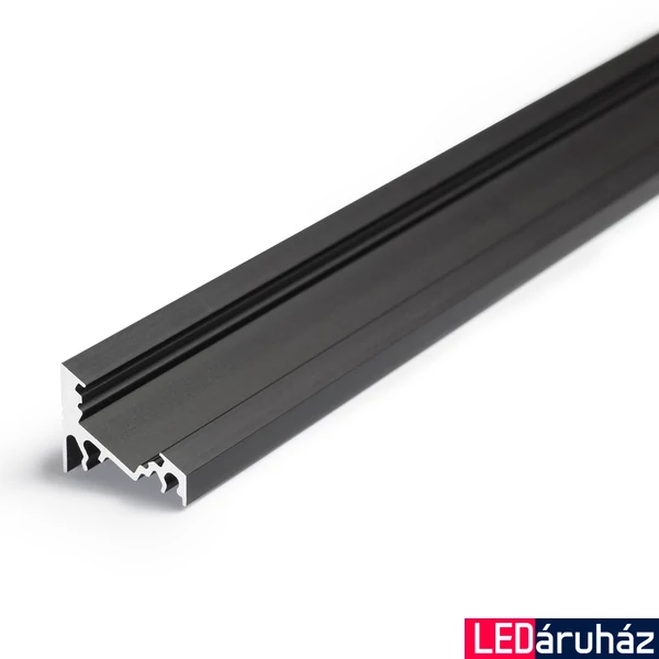Topmet Corner10 alumínium LED sarok profil, fekete (előlap: B, C) - 83050021 - szálban