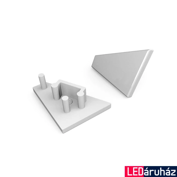 Topmet Corner10 LED profil végzáró, ezüst - 83990040 - párban