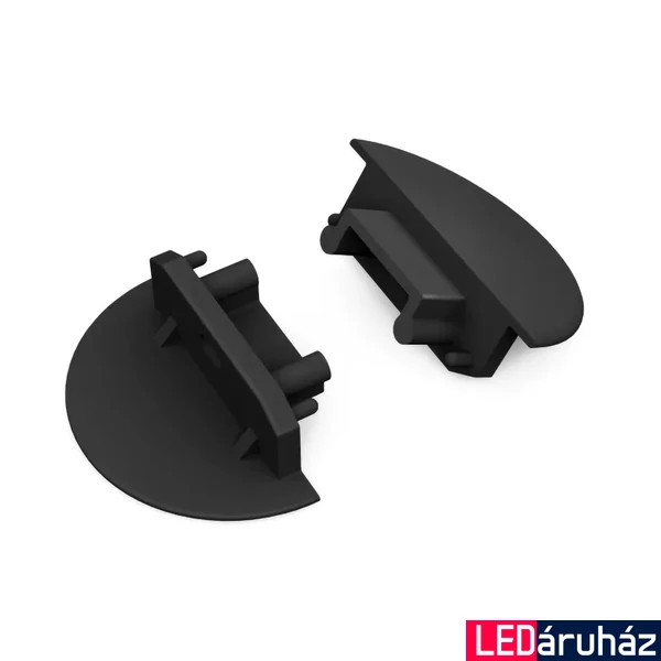 Topmet Groove14 LED profil végzáró, kerekített, fekete - A3970002 - párban