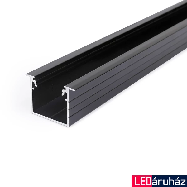 Topmet Linea-In20 süllyesztett LED profil általános világításhoz, fekete (előlap: E,F) - E4020021 - szálban