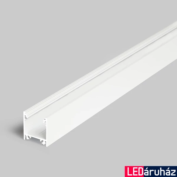 Topmet Linea20 LED profil általános világításhoz, fehér (előlap: E,F) - C1020001 - szálban