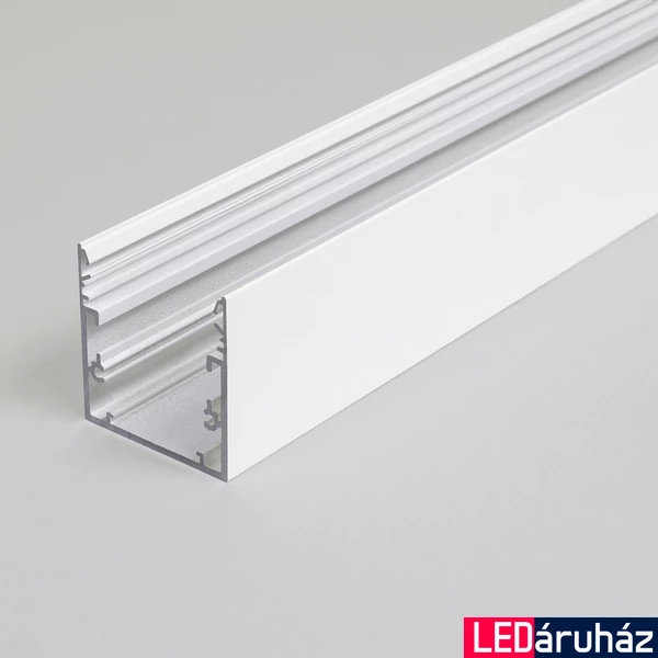 Topmet Phil53 alumínium LED profil, falon kívüli/függeszthető, fehér (előlap: C10) - 63530001 - szálban