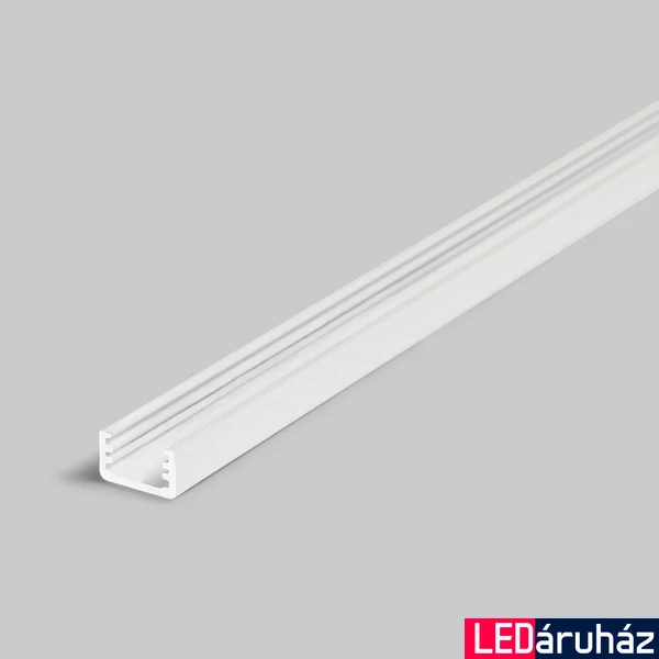 Topmet Slim8 lapos alumínium LED U-profil, fehér festett (előlap: A) - 89030001 - szálban