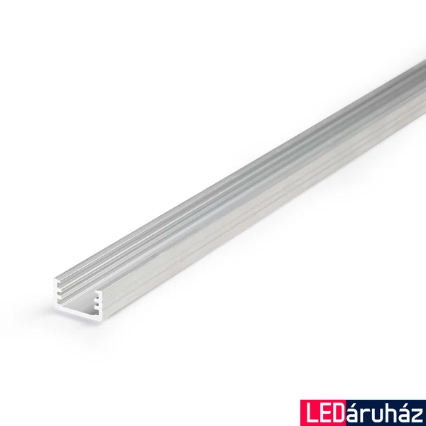 Topmet Slim8 lapos alumínium LED U-profil, natúr alu (előlap: A) - 89030000 - szálban