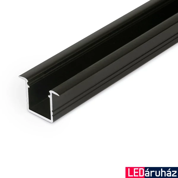Topmet Smart-In10 alumínium LED süllyeszthető profil, fekete (előlap: A, C2) - E3020021 - szálban