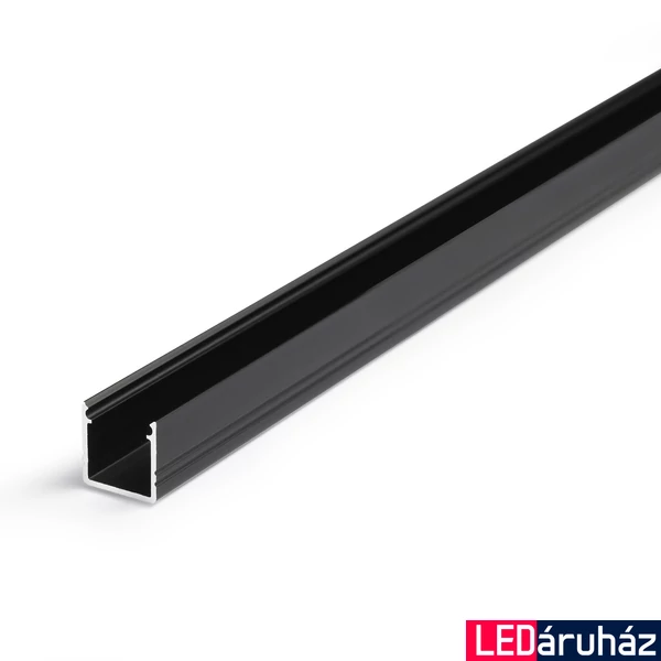 Topmet Smart10 alumínium LED U-profil, fekete (előlap: A, C2) - C2020021 - szálban