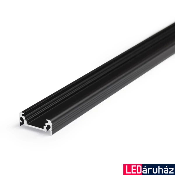 Topmet Surface10 alumínium LED U-profil, fekete eloxált (előlap: B, C) - 77270021 - szálban