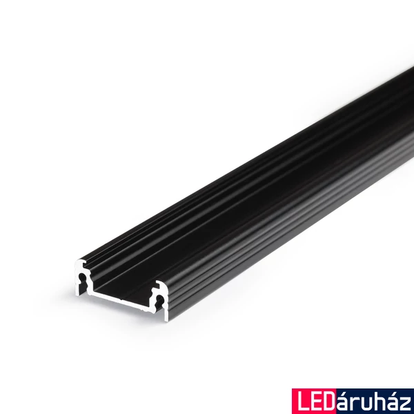 Topmet Surface14 alumínium LED U-profil, fekete eloxált (előlap: E, F) - A2020021 - szálban