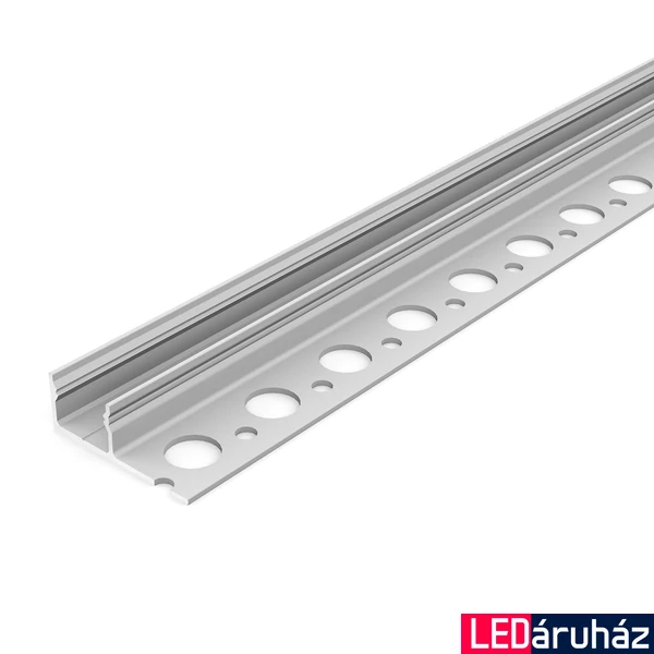 Topmet Uni-Tile12 Plus alumínium LED csempe lezáróprofil, 180°, ezüst eloxált (előlap: C) - G2000620 - szálban