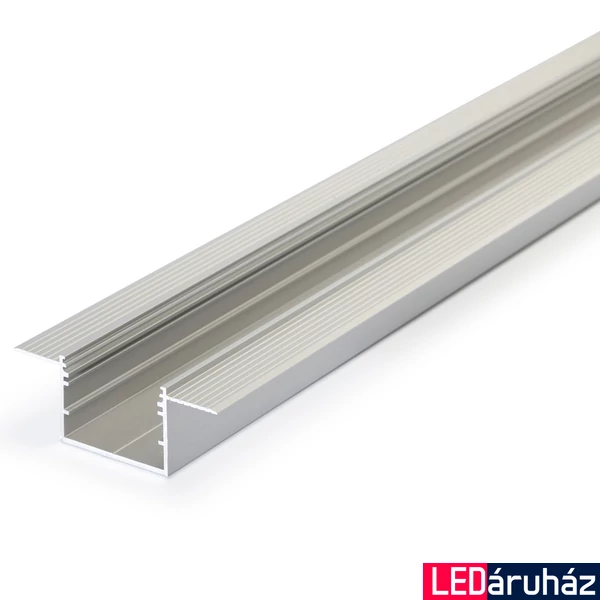 Topmet VARIO30-05 trimless, perem nélküli süllyesztett LED profil, ezüst eloxált, 2m, (előlap: A9, C9, D9, E9), V3180020