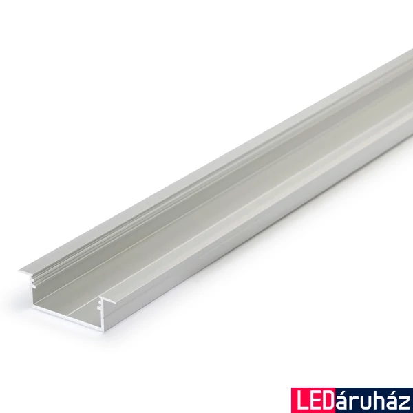 Topmet VARIO30-06 süllyesztett LED profil, ezüst eloxált, 2m, (előlap: A9, C9, D9, E9), (rögzítő: U9), V3220020