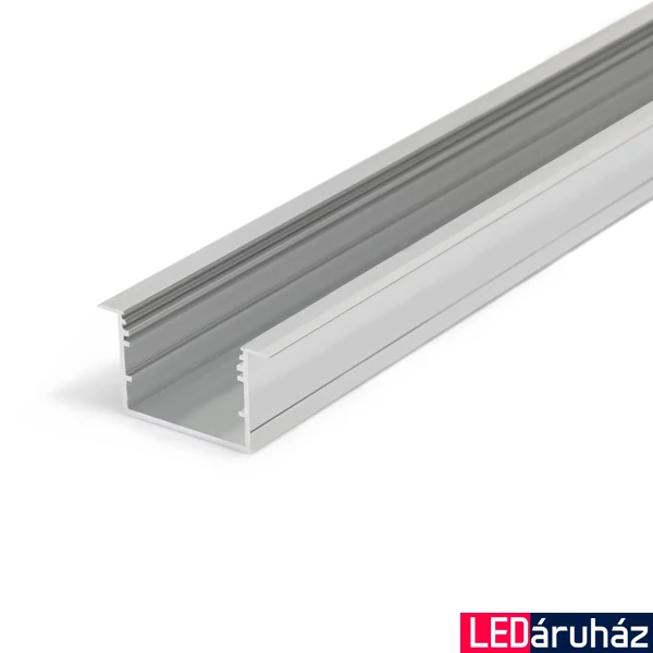 Topmet VARIO30-07 süllyesztett LED profil, ezüst eloxált, 2m, (előlap: A9, C9, D9, E9), (rögzítő: U9), V3260020