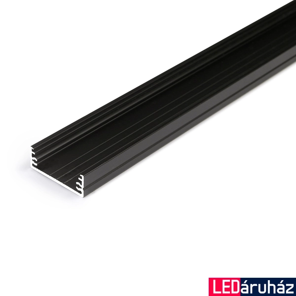 Topmet Wide24 széles alumínium LED profil, fekete (előlap: G) - 84030021 - szálban