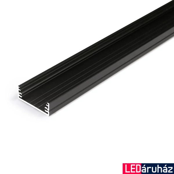 Topmet Wide24 széles alumínium LED profil, fekete (előlap: G) - 84030021 - szálban