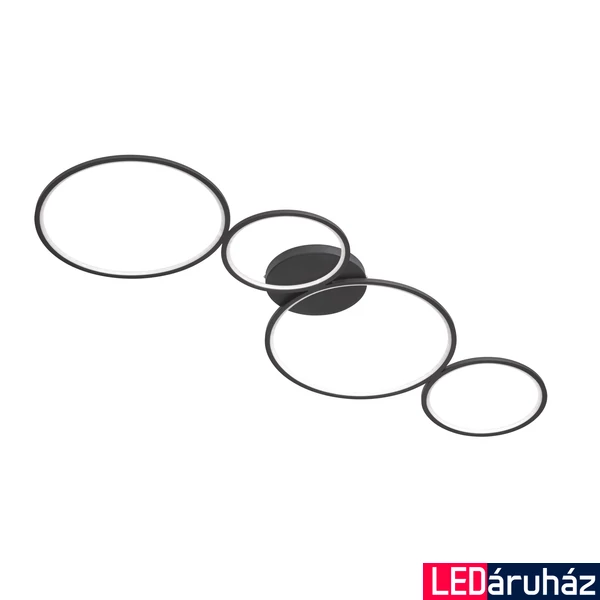 TRIO RONDO mennyezeti lámpa, fekete, 3000K melegfehér, beépített LED, 3300 lm, TRIO-622610432