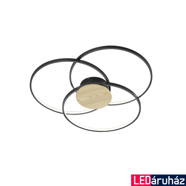 TRIO SEDONA mennyezeti lámpa, fekete, 3000K melegfehér, beépített LED, 3600 lm, TRIO-673210332