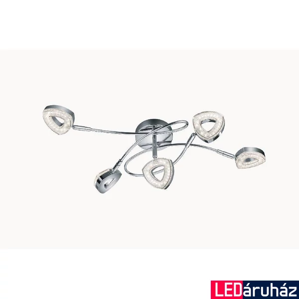TRIO TOURS mennyezeti lámpa, átlátszó, 3000K melegfehér, beépített LED, 400 lm, TRIO-R62135106
