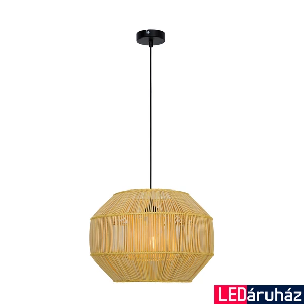 Viokef ANTEO 1 ágú függeszték, fekete,természetes, E27 foglalattal, VIO-4228200