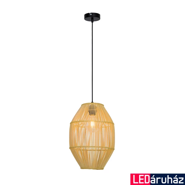 Viokef ANTEO 1 ágú függeszték, fekete,természetes, E27 foglalattal, VIO-4228400