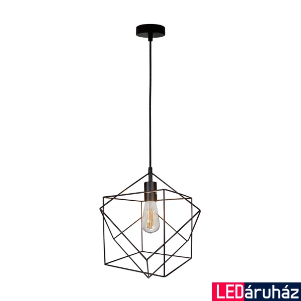 Viokef CUBE 1 ágú függeszték, fekete, E27 foglalattal, VIO-4193400
