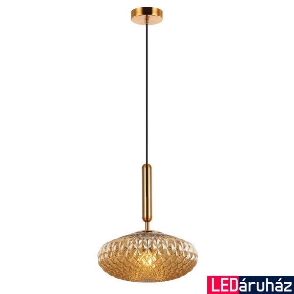 Viokef ESTER 1 ágú függeszték, réz,borostyán, E27 foglalattal, VIO-4225601