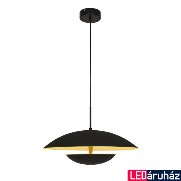 Viokef MONICA 1 ágú függeszték, integrált foglalattal, fekete,arany, 3000K melegfehér, beépített LED , 955 lm, VIO-4242200