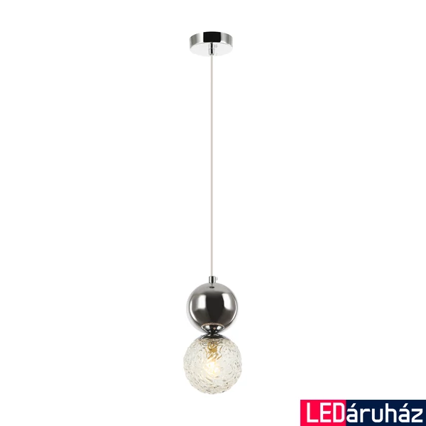 Viokef SYLIA 1 ágú függeszték, króm,üveg, G9,LED foglalattal, VIO-4239000
