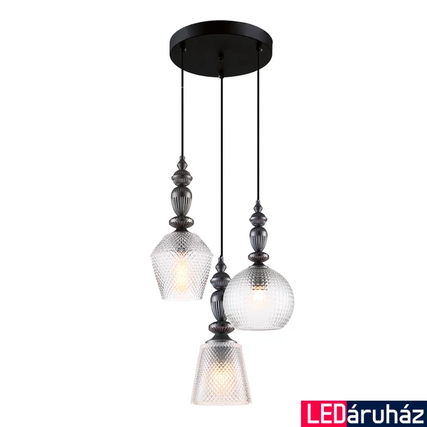 Viokef TALISA többágú függeszték 3 foglalattal, üveg, E27, VIO-4169800