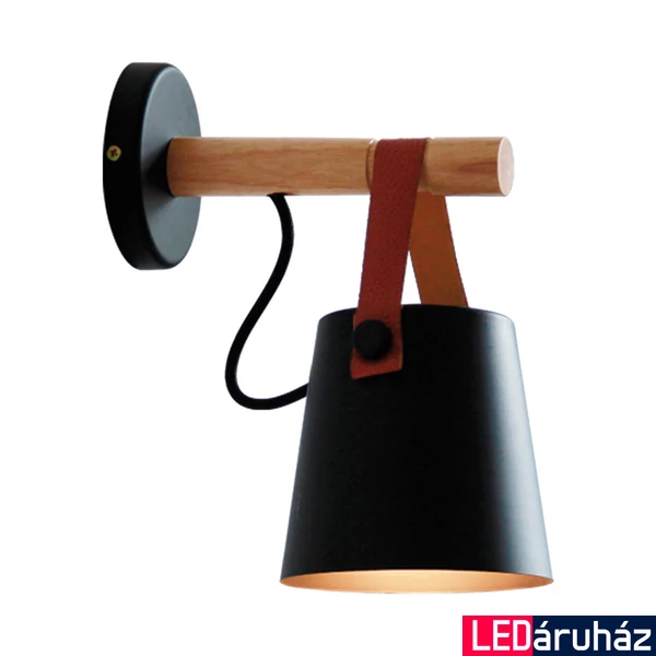 Viokef VETRA fali lámpa, fekete, E27 foglalattal, VIO-4231601