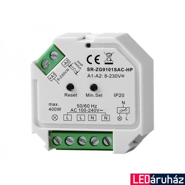 Zigbee 3.0 400W 230V kapcsoló Philips Hue rendszerhez,  Apple Homekit, TouchLink