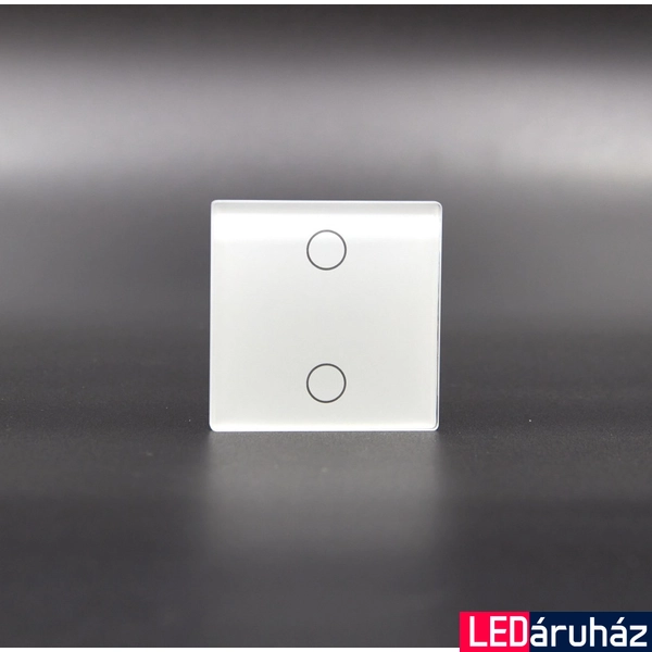 Z-Switch 2-es (2G) kis üveg kapcsoló panel Fehér