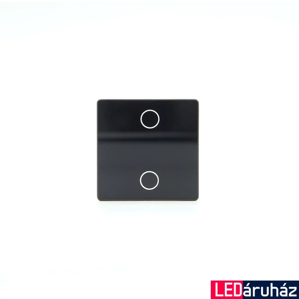 Z-Switch 2-es (2G) kis üveg kapcsoló panel Fekete