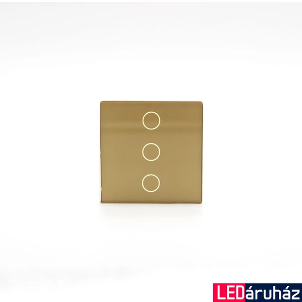 Z-Switch 3-as (3G) kis üveg kapcsoló panel Arany