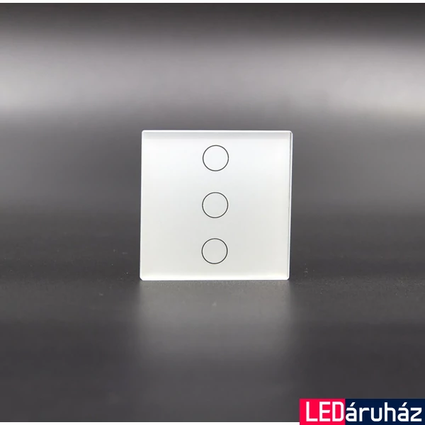 Z-Switch 3-as (3G) kis üveg kapcsoló panel Fehér