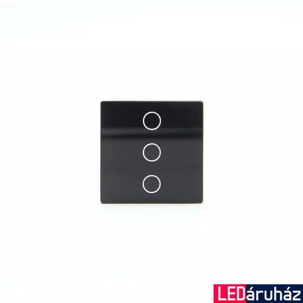 Z-Switch 3-as (3G) kis üveg kapcsoló panel Fekete